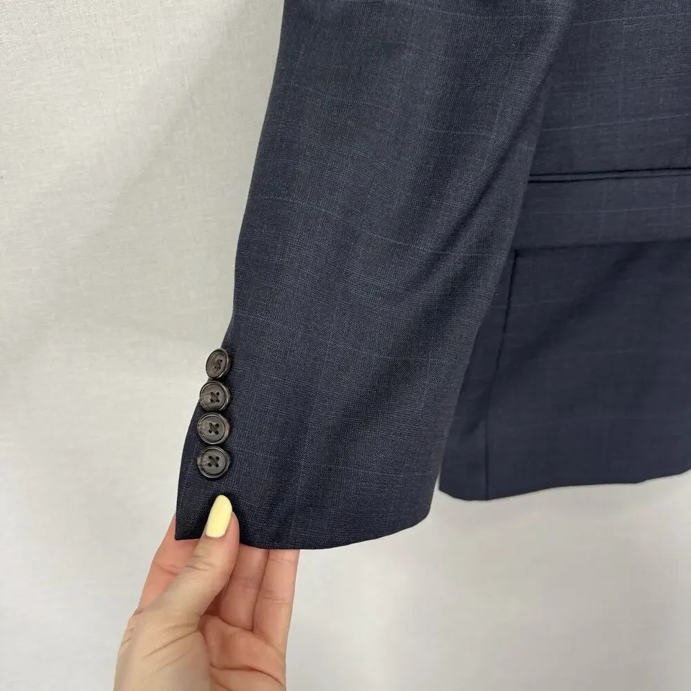 Lauren Ralph Lauren Blazer Mens 48L Blue Wool Classic 2 Button‎ Suit Jacket